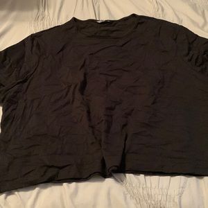 Basic black crop tee